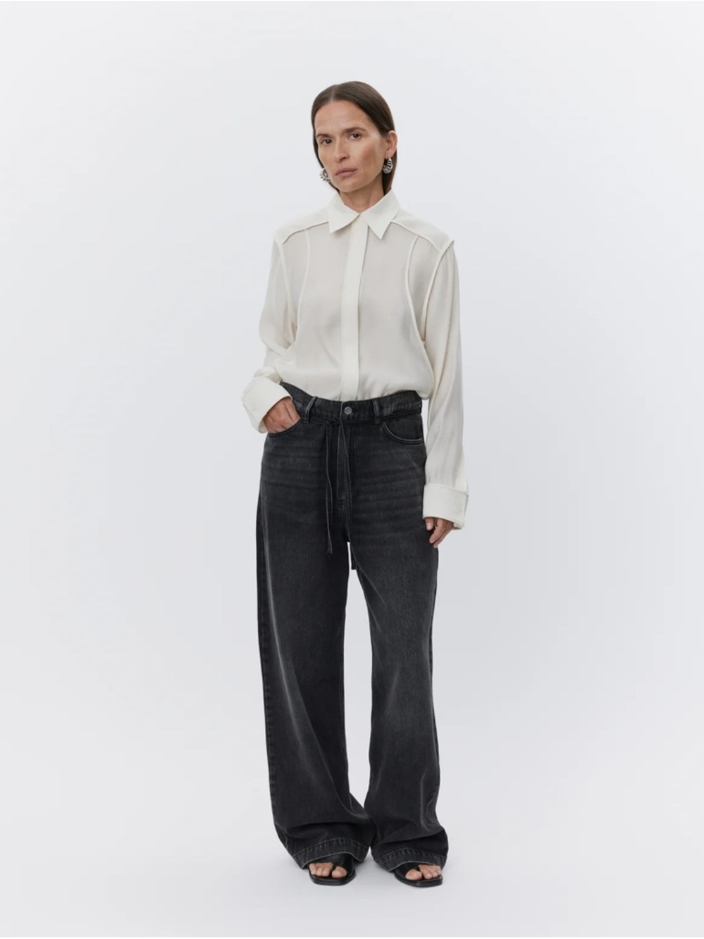 ELIJAH RAW BLACK DENIM - BLACK - Day Birger et  Mikkelsen